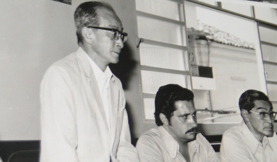 1973, lançamento do PADAP - Diretores da Cotia e o ex-prefeito José Luiz Borges